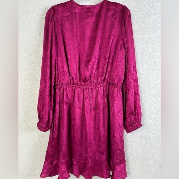 Michael Michael Kors Petite Jacquard Snakeskin Print Ruffled Mini Dress Size L - Picture 7 of 8